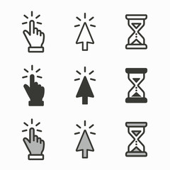 Poster - mouse cursor icons for graphic and web design.