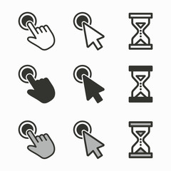 Poster - mouse cursor icons for graphic and web design.