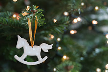Christmas Decoration, Pony On The Ribbon