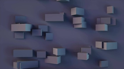 Poster - 3d rendering background with rectangular shapes with different sizes of elements, computer generated