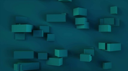 Poster - 3d rendering background with rectangular shapes with different sizes of elements, computer generated