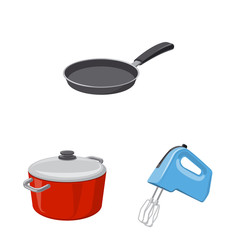  Isolated object of kitchen and cook icon. Set of kitchen and appliance vector icon for stock.