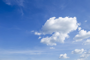 white cloud over clear blue sky, nature concept background, weather and season background