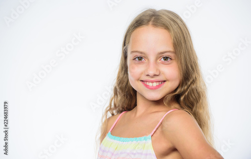 How To Care For Childs Hair Girl Long Hair Smiling Face White