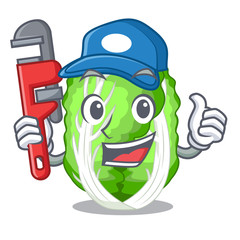 Sticker - Plumber chinese cabbage vegetable isolated on cartoon