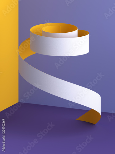 Download 3d Render Abstract Geometrical Background Spiral Tape Paper Ribbon Roll Balance Modern Minimal Mockup Buy This Stock Illustration And Explore Similar Illustrations At Adobe Stock Adobe Stock PSD Mockup Templates