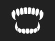 Vampire's teeth icon isolated on  background. Vector