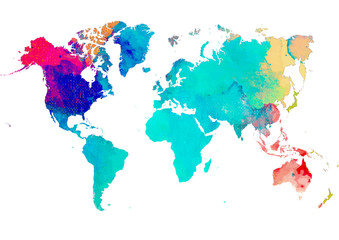 世界地図　グランジ