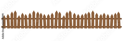 Beautiful brown wooden fence Tableau sur Toile