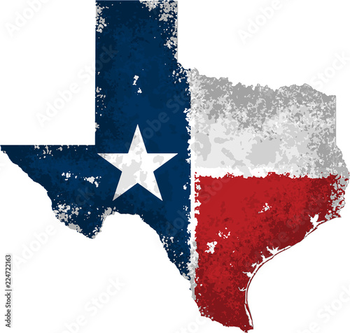 Fotografía Distressed Texas State Graphic