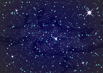 Wall Mural - vector background. starry night sky. stars, sky, night.