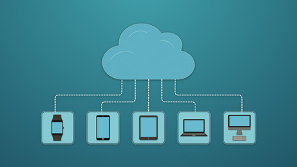 Wall Mural - concept of cloud computing