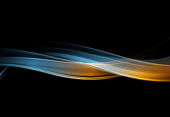 Aufkleber - Vector Abstract shiny color wave design element