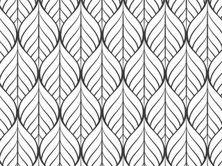Wall Mural - flower pattern vector, repeating linear of triangle petal like flower, monochrome stylish, monochrom
