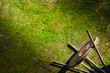target grass top view archery competition background green
