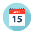 April 15 - Calendar Icon