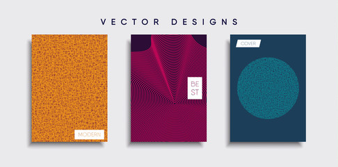 Vector cover designs. Future Poster template. Smartphone modern background set.