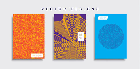 Vector cover designs. Future Poster template. Smartphone modern background set.