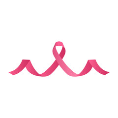 Pink ribbon symbol of the organizations supporting the program f