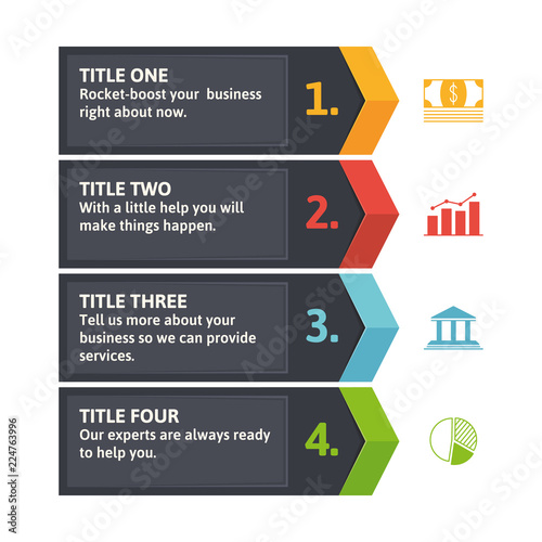 Fotografía Chevron Arrow infographic template.