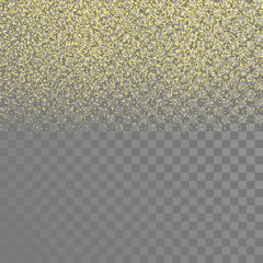 Poster - Gold sparkles on the transparent background. Vector light effect.