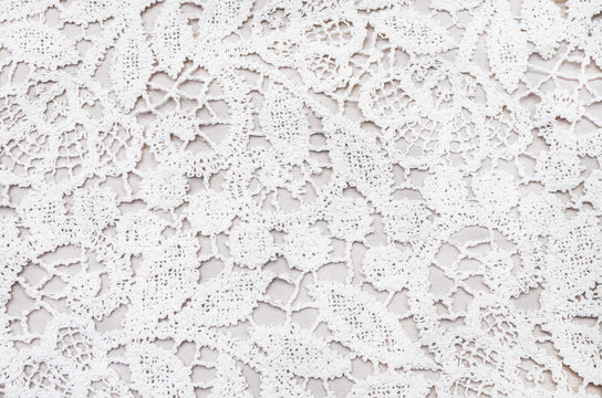 Wall Mural -  - Lace cloth macrame of their cotton and polyamide of ivory
