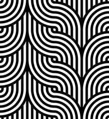 Aufkleber - Geometric linear braided pattern. Vector seamless texture.