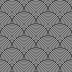 Poster - Vector geometric pattern. Seamless pattern with rounded shapes.