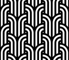 Aufkleber - Vector geometric pattern. Seamless braided linear pattern.