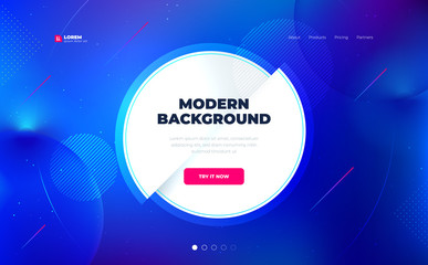 Wall Mural - Liquid color background design with circle. Fluid gradient shapes composition. Futuristic design posters. Eps10 vector.