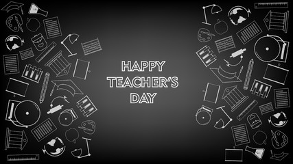 teacher's day vector drawing design illustration