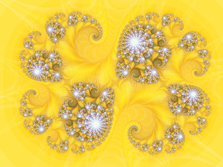 Poster - Abstract Digital Artwork. Patterns of nature. Jewels and seashells theme. Technologies of fractal graphics.