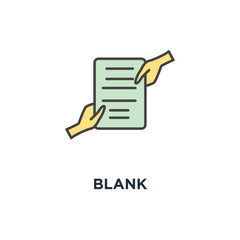 blank icon. document with stamp that is held by two people hands at a time, transfer of rights, compliance, convention or deal, outline, concept symbol design, agreement, contract, open access,