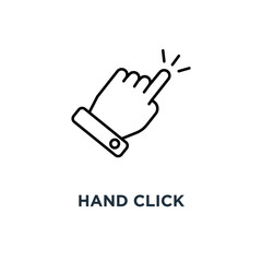 Leinwandbilder - hand click icon. hand click concept symbol design, vector illust