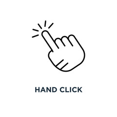 Leinwandbilder - hand click icon. cursor pointer concept symbol design, vector il