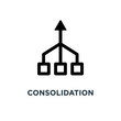 consolidation icon. consolidation concept symbol design, vector