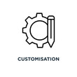 customisation icon. customisation concept symbol design, vector