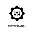 customisation icon. customisation concept symbol design, vector