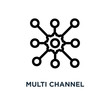 multi channel icon. multi channel concept symbol design, vector