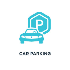 car parking icon. car parking concept symbol design, vector illu