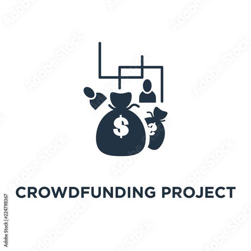 Crowdfunding Project Icon Fundraising Campaign Concept Symbol