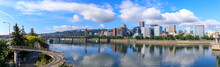 View Of Portland, Oregon Overlooking The Willamette River