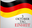 © olegganko - 3 Oktober Tag der Deutschen Einheit. Translation: 3 october day of german unity. Vector Illustration