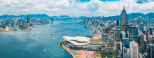 Aerial View Of Hong Kong Skyline 
