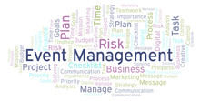 Event Management Word Cloud, Made With Text Only.