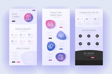 Online Learning Landing page template.