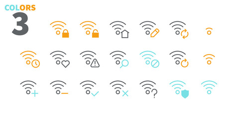 Poster - network ui pixel perfect well-crafted vector thin line icons 48x48 ready for 24x24 grid with editabl