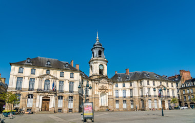 Poster - The town hall of Rennes in France