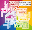 Psychologie des Couleurs - Nuage de Mots en Français - Signification des Couleurs - Outil

