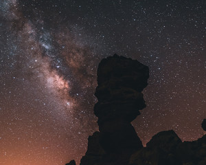 Wall Mural - Astrophotography in Tenerife, Spain. Core of milkyway near Teide vulcano